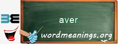 WordMeaning blackboard for aver